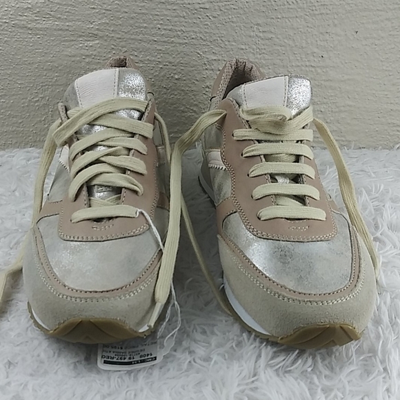 Regarde Le Ciel Desiree Sabbia Tan Leather Metallic Low Top Lace Up Sneaker - Picture 8 of 15